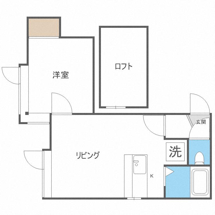 ノースソニア115(1LDK/3階)の間取り写真