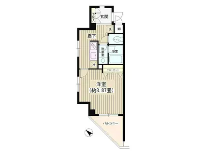 レジアス新横浜(1K/4階)の間取り写真