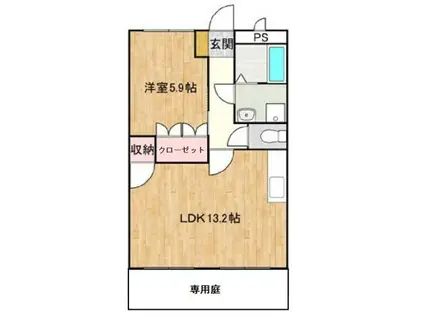 レ・コルニオーロ(1LDK/1階)の間取り写真