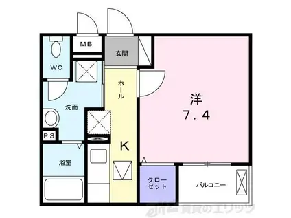 シェーネ(1K/1階)の間取り写真