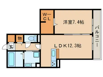 エトワール古城(1LDK/3階)の間取り写真
