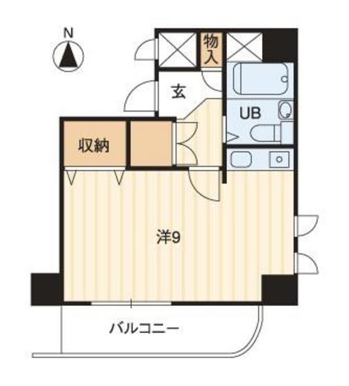 ダイアパレス京町II(ワンルーム/4階)の間取り写真