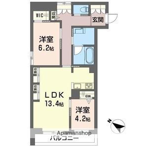 アスターミキ(2LDK/3階)の間取り写真