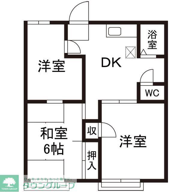コトブキハイツ(3DK/1階)の間取り写真