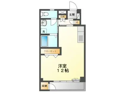 メゾンラフィネ(ワンルーム/1階)の間取り写真