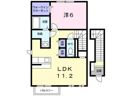 ウィンドミルズ(1LDK/2階)の間取り写真