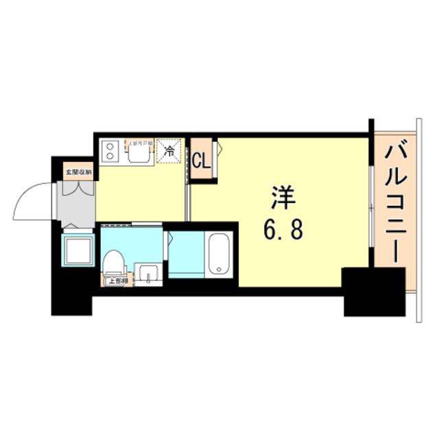 ファーストフィオーレ神戸元町(1K/9階)の間取り写真