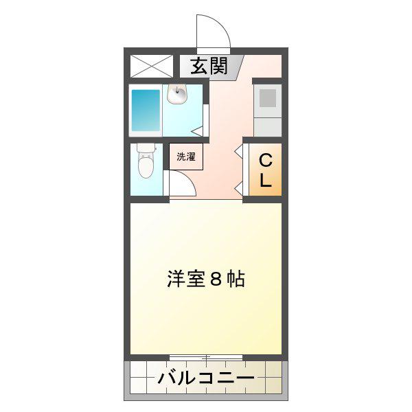 アイランド・イソヤマ(ワンルーム/2階)の間取り写真