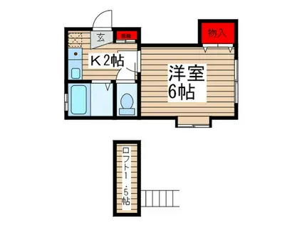 メゾンプチ(1K/1階)の間取り写真