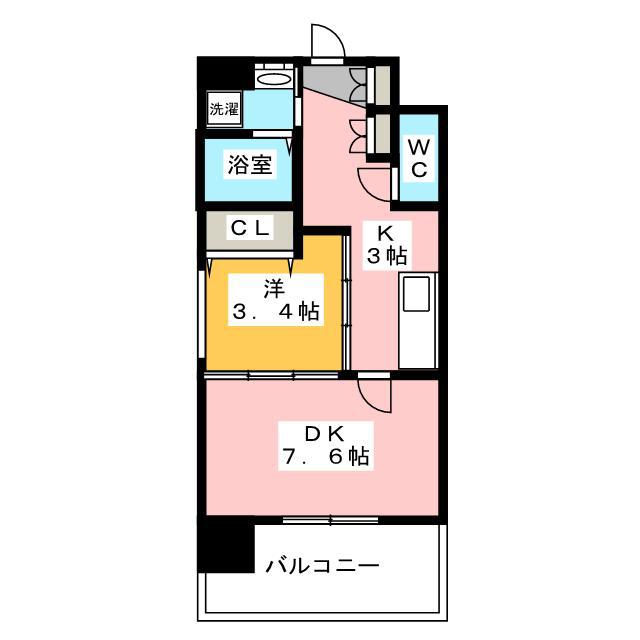 RENOAS HAKATA(1LDK/5階)の間取り写真
