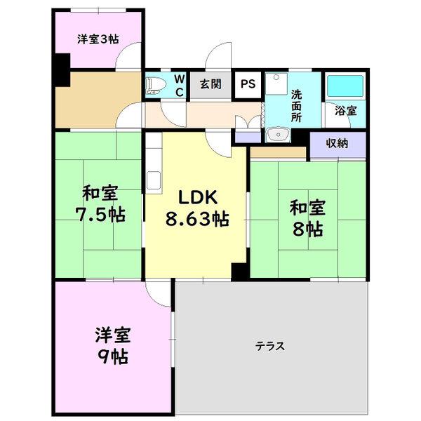 ROA BUIL ANNEX(4LDK/1階)の間取り写真