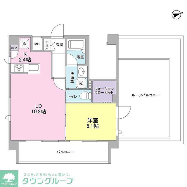 スタイリオ妙蓮寺II(1LDK/5階)の間取り写真