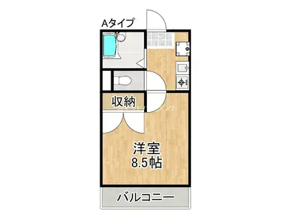 レオパレス二色の浜A(1K/2階)の間取り写真