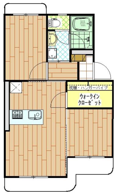 マンションヒカリII(2LDK/2階)の間取り写真
