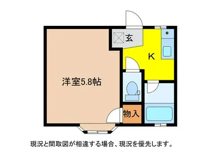 エクセレント逢谷内(1K/2階)の間取り写真