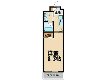 アソシエール高島平(1K/1階)の間取り写真