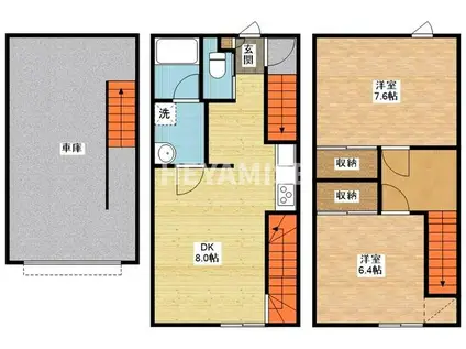 OLETH MARIMO(2LDK/2階)の間取り写真