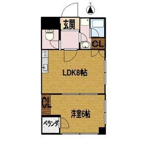 Fビル東山(1LDK/3階)の間取り写真