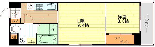 J・QUALIOR(1LDK/3階)の間取り写真