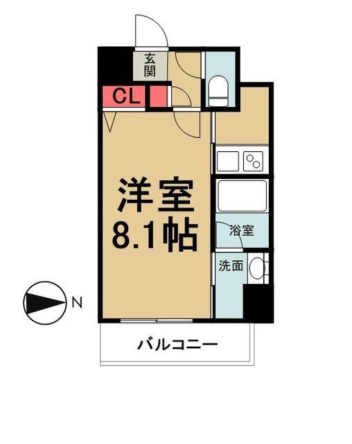 レクシード両国駅前(1K/10階)の間取り写真