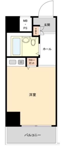 横浜南ガーデン(ワンルーム/8階)の間取り写真