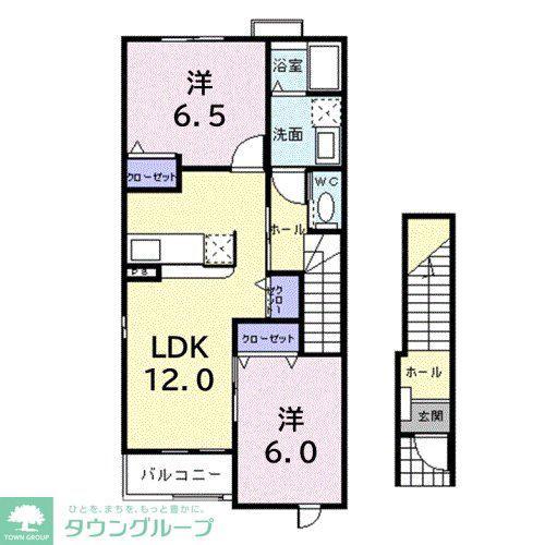 カーサネクスト(2LDK/2階)の間取り写真