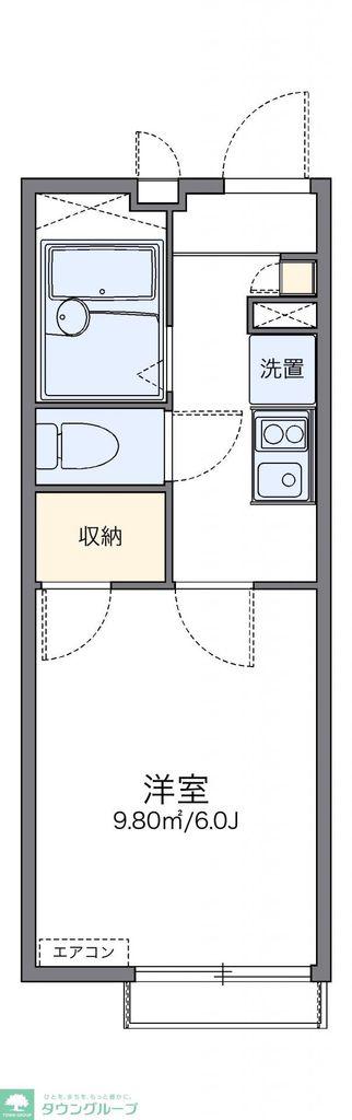 レオパレスサンガーデン(1K/2階)の間取り写真