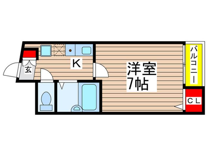 エスポワール(1K/3階)の間取り写真
