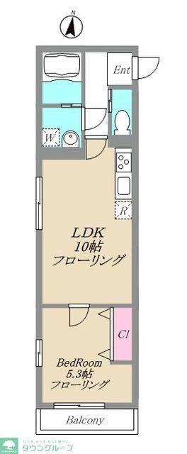 アムール渚(1LDK/1階)の間取り写真