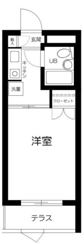 ハイタウン蒲田(1K/1階)の間取り写真