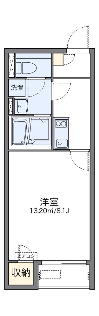 レオネクスト瑞穂(1K/2階)の間取り写真