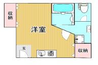謙徳ビル(ワンルーム/2階)の間取り写真