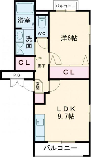 アルメール(1LDK/3階)の間取り写真
