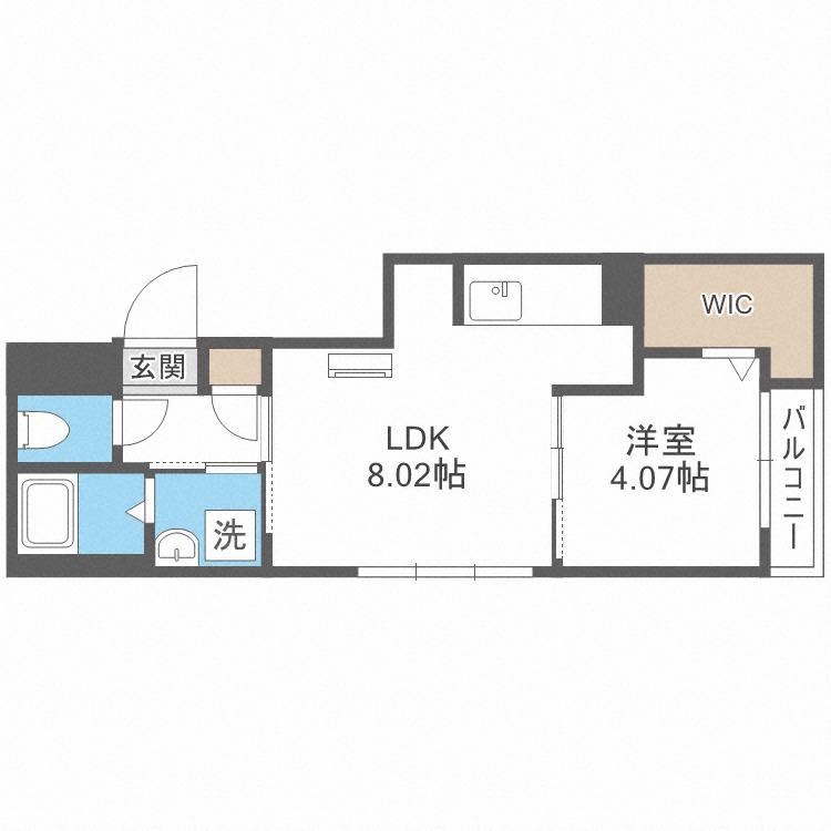シティプラザ手稲アネックス(1LDK/3階)の間取り写真