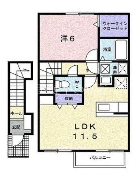 リバーサイドブリーズ(1LDK/2階)の間取り写真