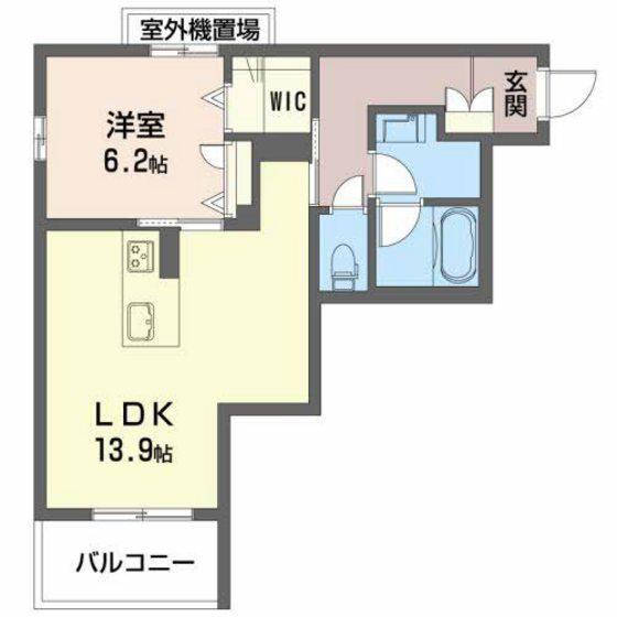 リ・カーサ(1LDK/3階)の間取り写真