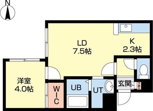 ライフジュエル中島公園前(1LDK/3階)の間取り写真