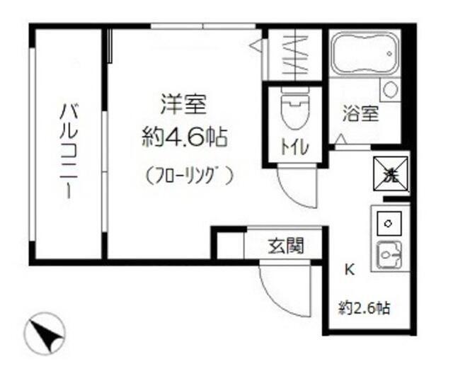 MELDIA池袋(1K/2階)の間取り写真