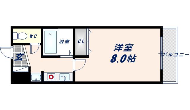 パークガーデン(1K/2階)の間取り写真