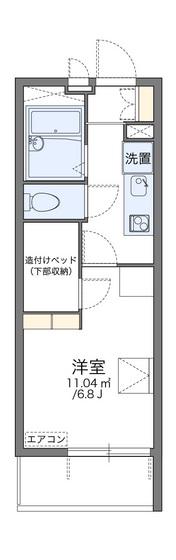 レオパレスユウ(1K/4階)の間取り写真