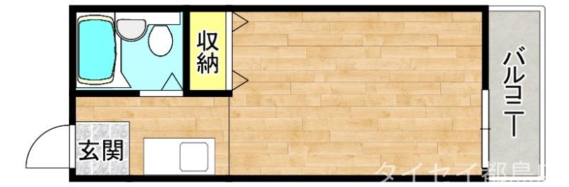 サンライフ都島(ワンルーム/1階)の間取り写真