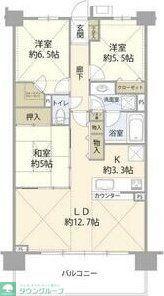 レーベン八潮(3LDK/2階)の間取り写真