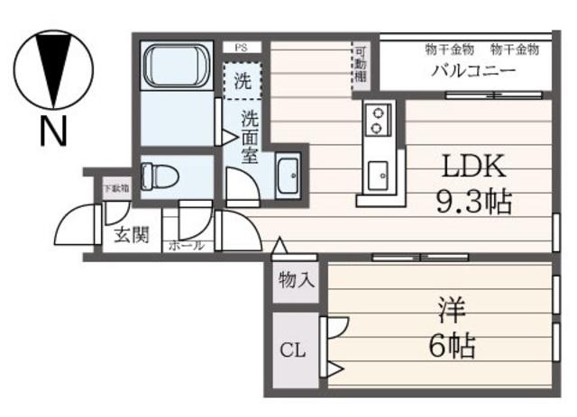 メイプルヒルズ経堂(1LDK/1階)の間取り写真