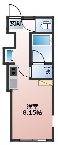 エステムコート神谷(ワンルーム/1階)の間取り写真