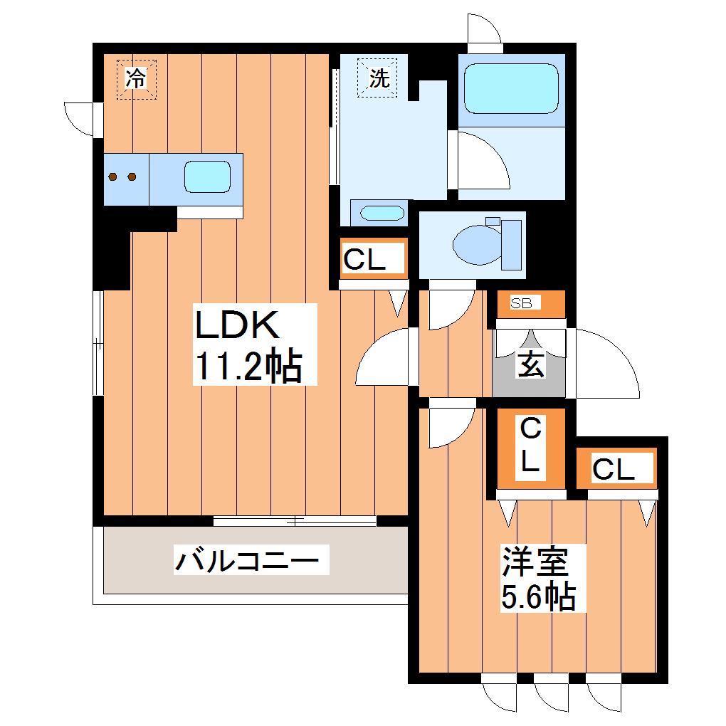 スターヒルズIII(1LDK/3階)の間取り写真