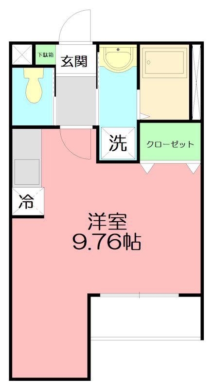ブラウンナッツ(1K/1階)の間取り写真