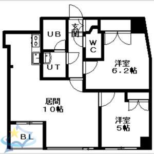ADEN宮の森(2LDK/4階)の間取り写真