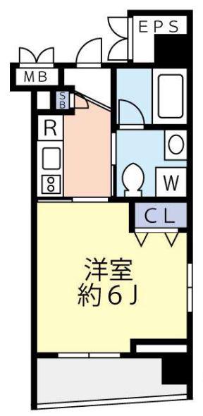 グランヴァンラクシス東大島(1K/8階)の間取り写真