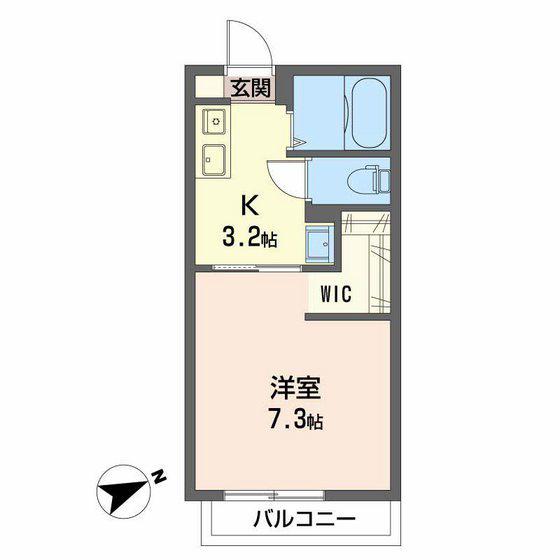 ステージア日永 E棟(1K/1階)の間取り写真