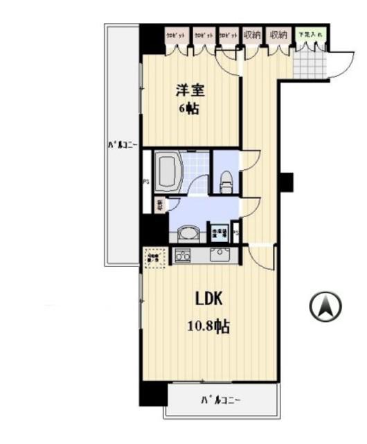 ジョイスコート(1LDK/10階)の間取り写真